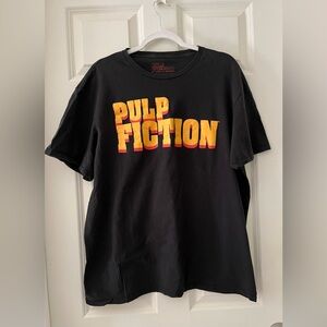 Men’s PULP FICTION Licensed Movie Logo T-Shirt, 2020 XL heathered black